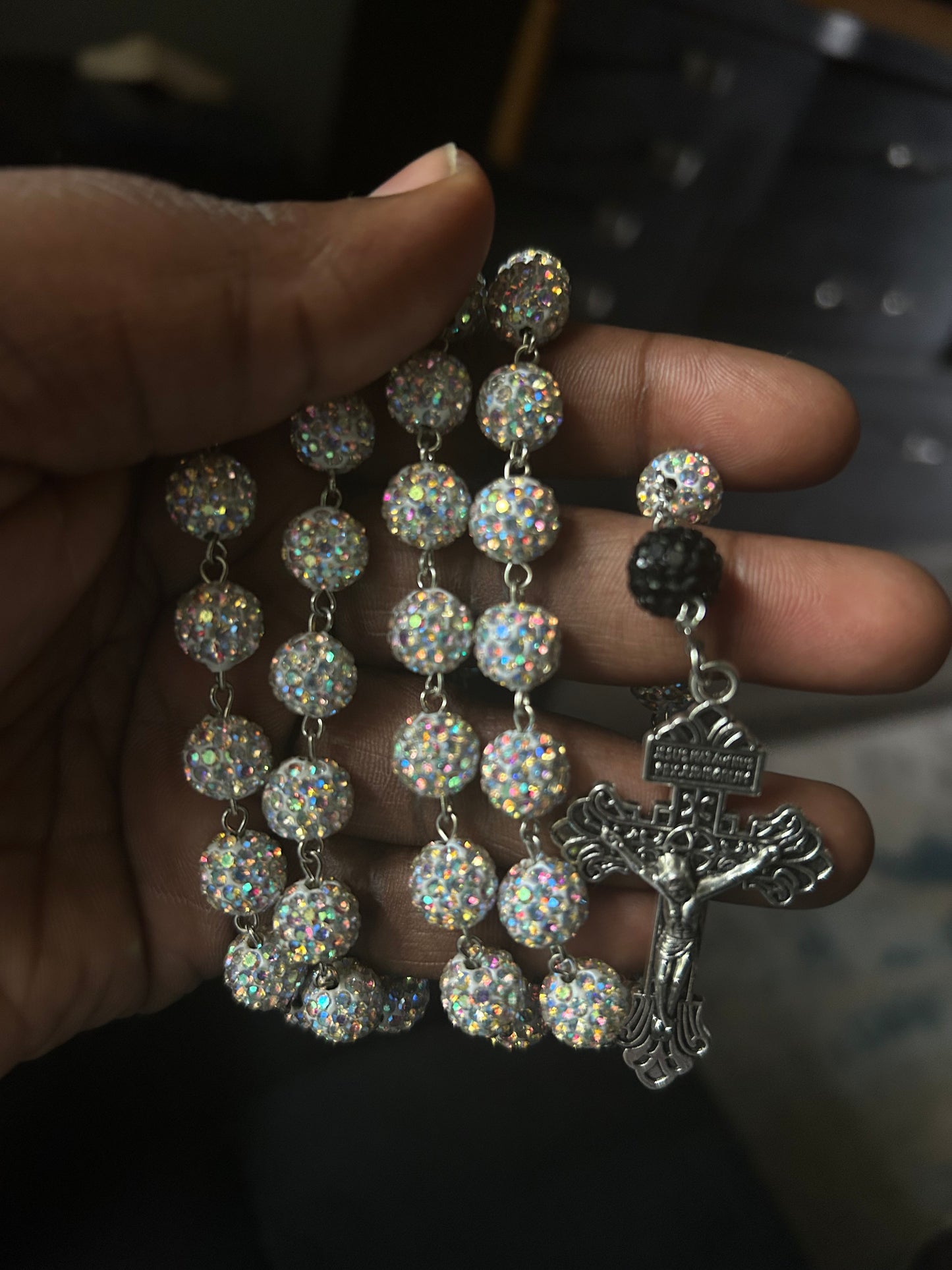 Signature White Rosary